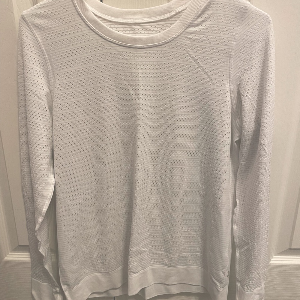 Lululemon Long Sleeve Breathable Top. Color: White